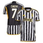 Günstige Fußballtrikots Juventus 2023-24 Chiesa 7 Heimtrikot Kurzarm